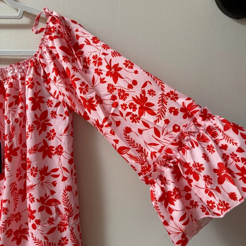 Parisian Tall NWT Off Shoulder Floral Mini Dress - Picture 11 of 12
